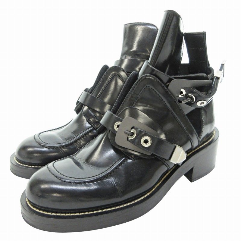 BALENCIAGA バレンシアガ サンチュール ベルトアンクルブーツ y2k バレンシアガ BALENCIAGA サンチュール アンクルブーツ レザー