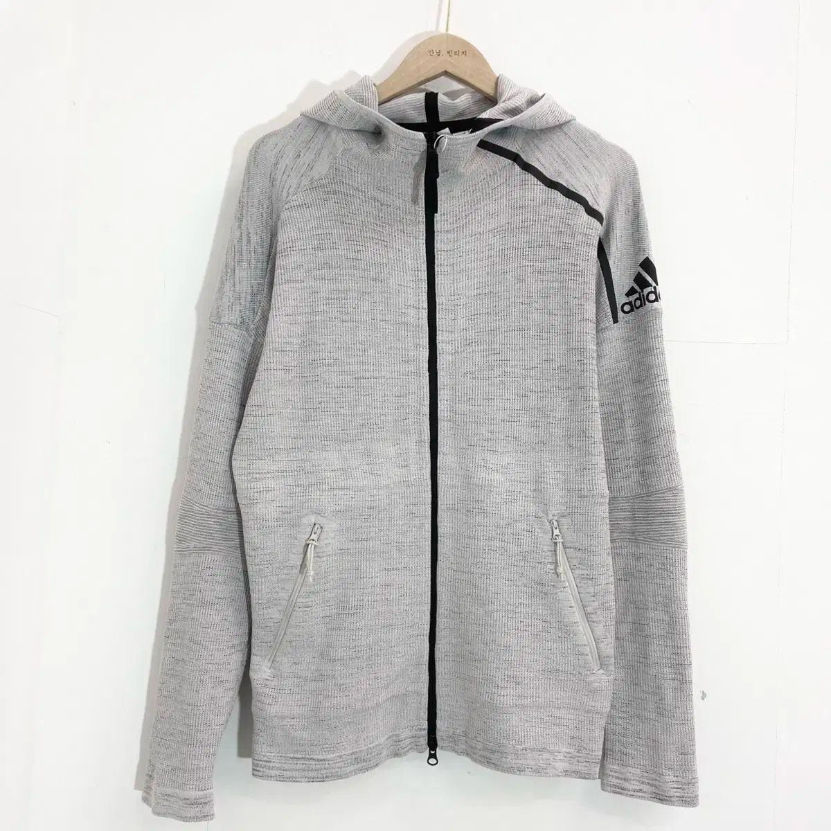 adidas(アディダス) ニット セーター フード付き ジップアップパーカー XL （ 105 ） Adidas Kint Zip up