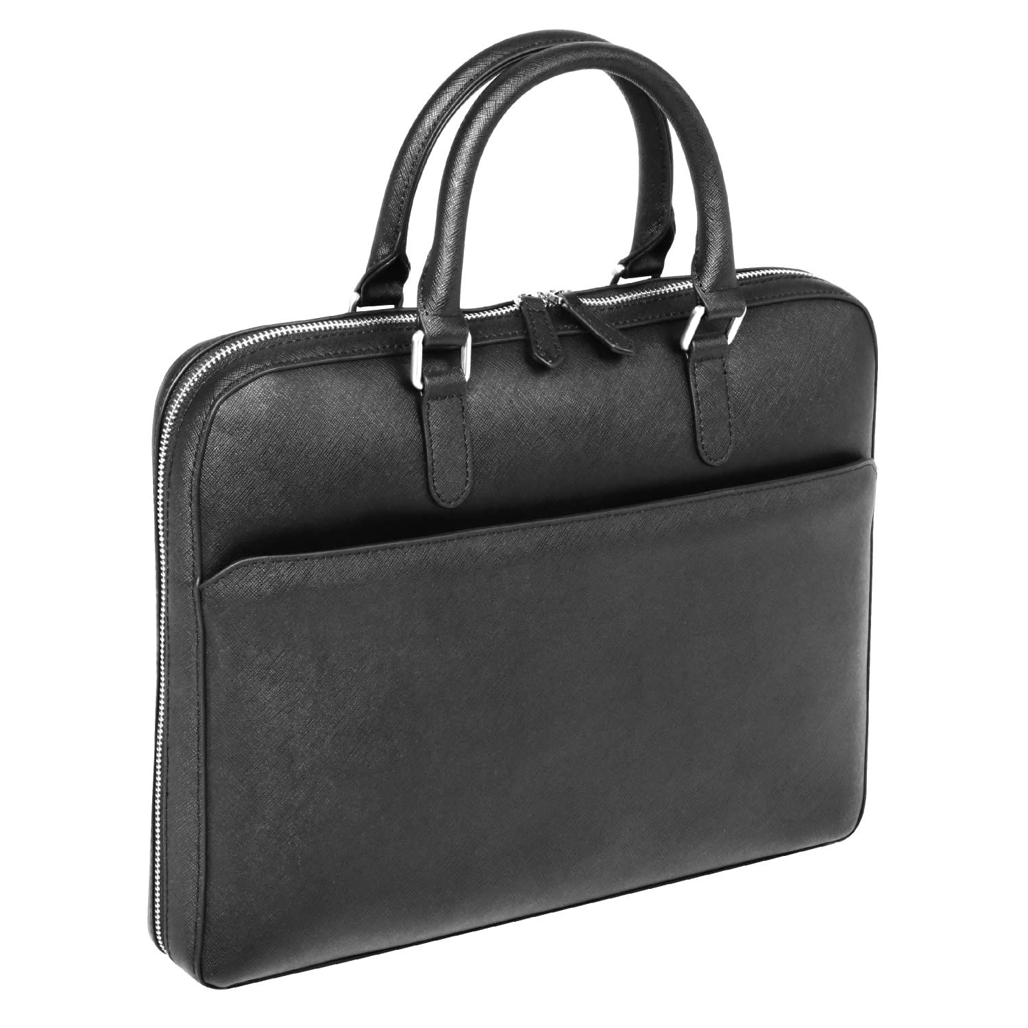 PHLOX フロックス ビジネスバッグ メンズ 本革 スリム ブランド 軽量 a4 革 自立 ブリーフケース レディース 薄型 小さめ レザー 黒 ブラック