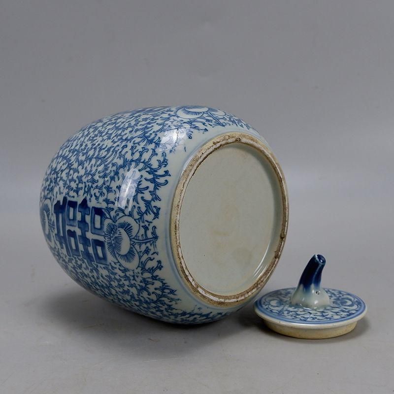 青花纏枝蓮紋四喜マクワウリ缶 現代工芸品 美術品 装飾品 置物 青花纏枝蓮紋四喜マクワウリ缶 現代工芸品 美術品 装飾品 置物 - メルカリ