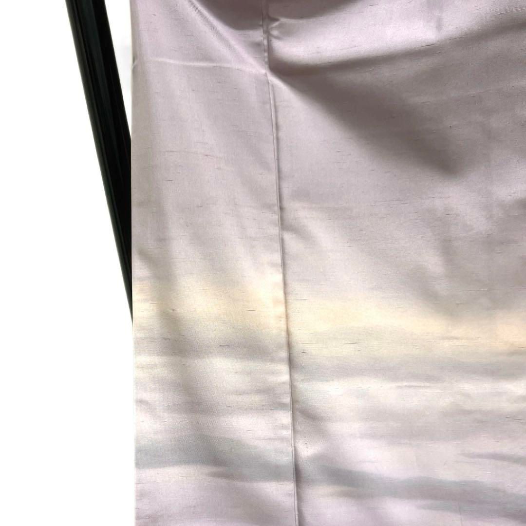 付け下げ 牛首紬 グラデーション 夕焼け パープル 着物 062a d