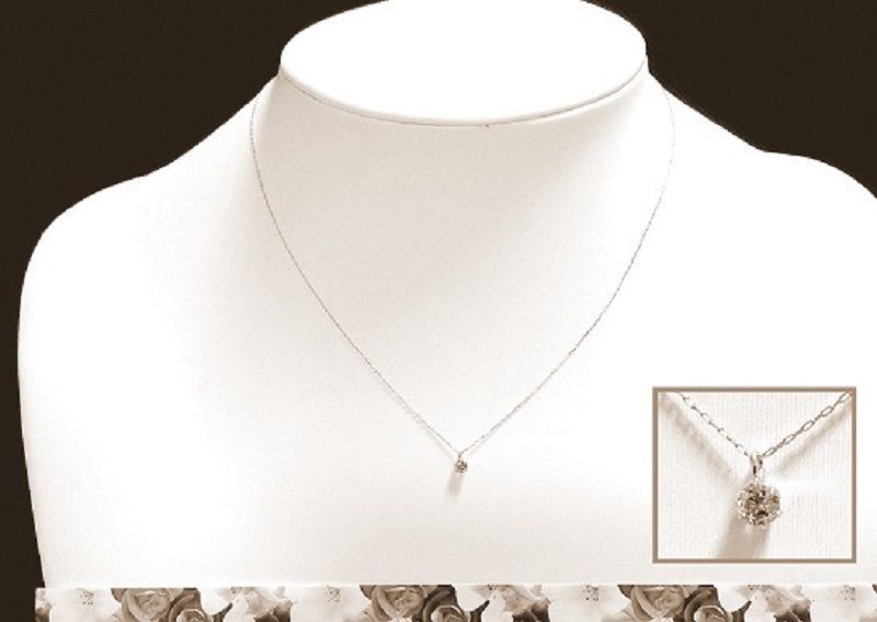 激安セール　胸元に輝く天然ダイヤモンド（ＳＩ2級）ペンダント＆K18ネックレス付