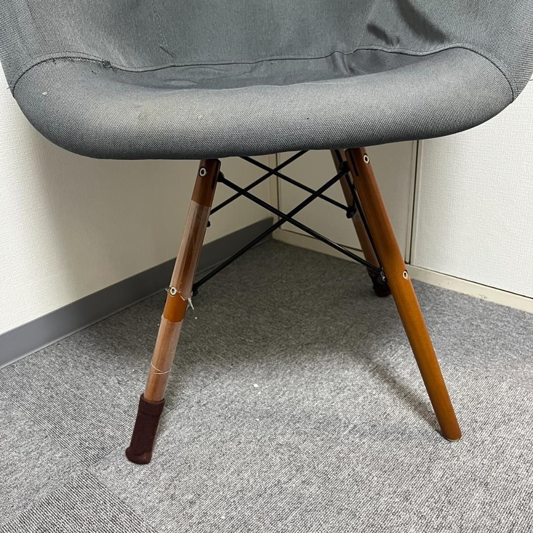 LOWYA アームシェルチェア グレー シェルチェア ファブリック アームシェルチェア(ネイビー/グレー/ダークグレー)ファブリック張地で