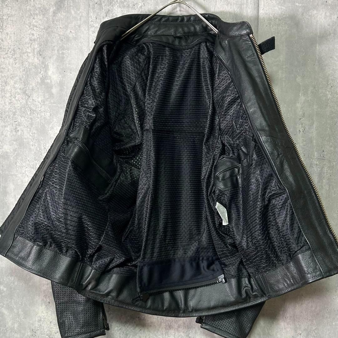 新品 Clooney Kevlar レザー ライダースジャケット 黒 S 本革 Clooney