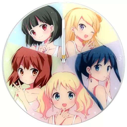 置き時計・壁掛け時計(キャラクター)　きんいろモザイク アクリルクロック 「まんがタイムきらら展」 中古】置き時計・壁掛け時計(キャラクター) きんいろモザイク