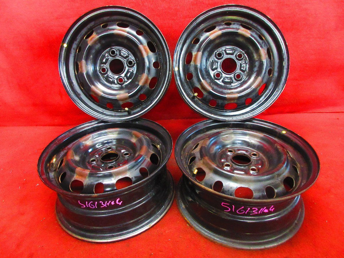 スチール ホイール 4本 マツダ デミオ DY系 DE系 純正 14×6J 4穴