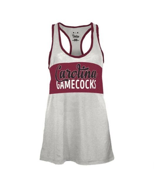 送料無料 プレスボックス レディース タンクトップ トップス Women s White|Garnet South Carolina Gamecocks Tracy Racerback Tank Top White Garnet