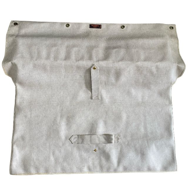 エルメス トワルシェブロン 壁掛け ウォールポケット ホースパターン 馬 ゴールド金具 コットン オフホワイト HERMES