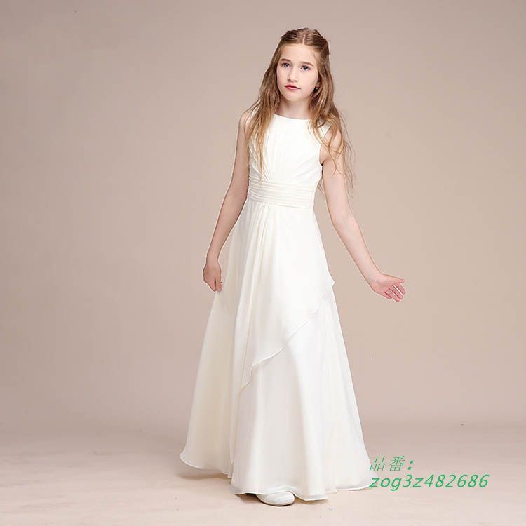 ドレス キッズ ジュニア ワンピース フォーマル 結婚式 ロングドレス 子どもドレス発表会 子供ドレス 子供服 結婚式 演奏会 ジュニアドレス フラワーガール zog3z482686