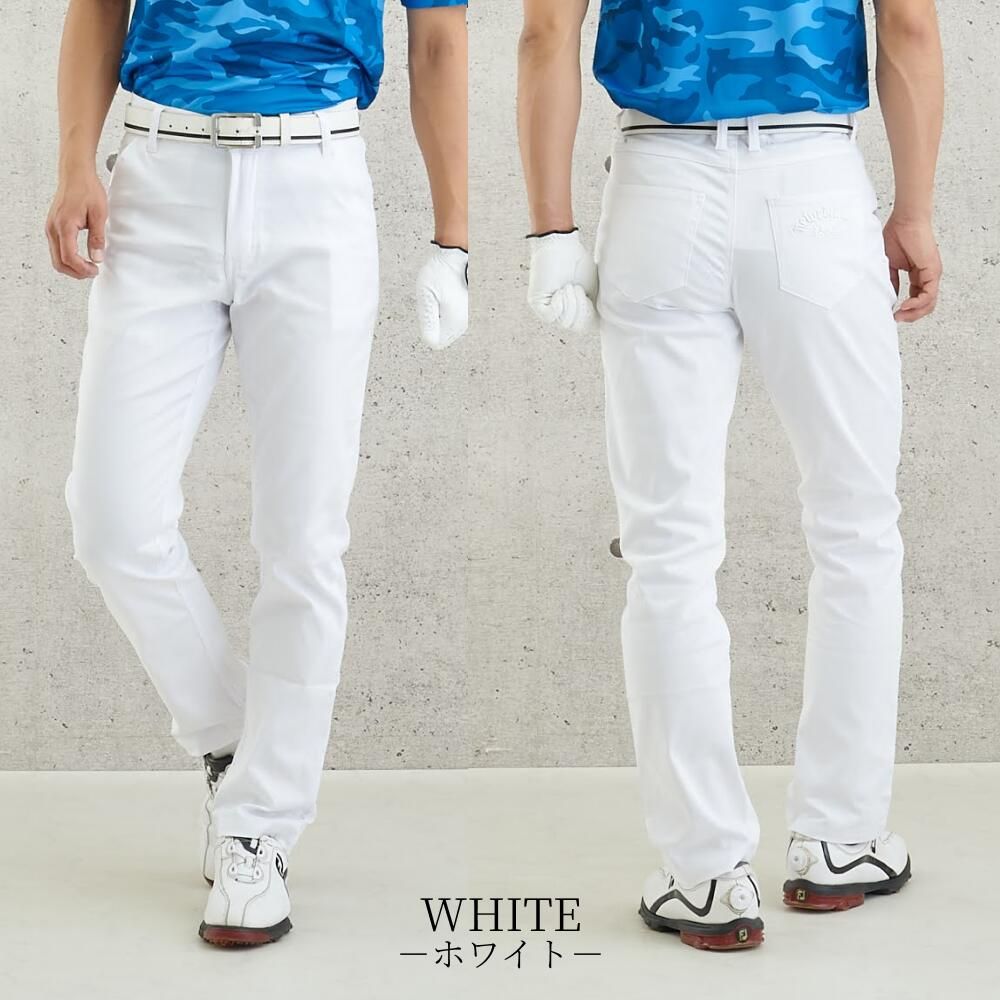 【公式NewEdition GOLF】ゴルフパンツ ゴルフウェア メンズ売れ筋 当方売れ筋No1カラー ストレッチ チノパン ズボン パンツ ニューエディションゴルフ NEG-026（ホワイト Lサイズ）