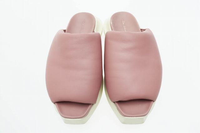 リックオウエンス Rick Owens 24SS GETH PUFFER SLIDE DUSTY PNK