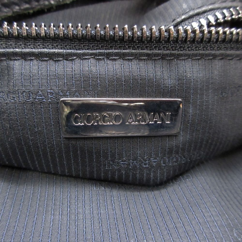 GIORGIO ARMANI ジョルジオアルマーニ ロゴチャーム シボ革 ワン
