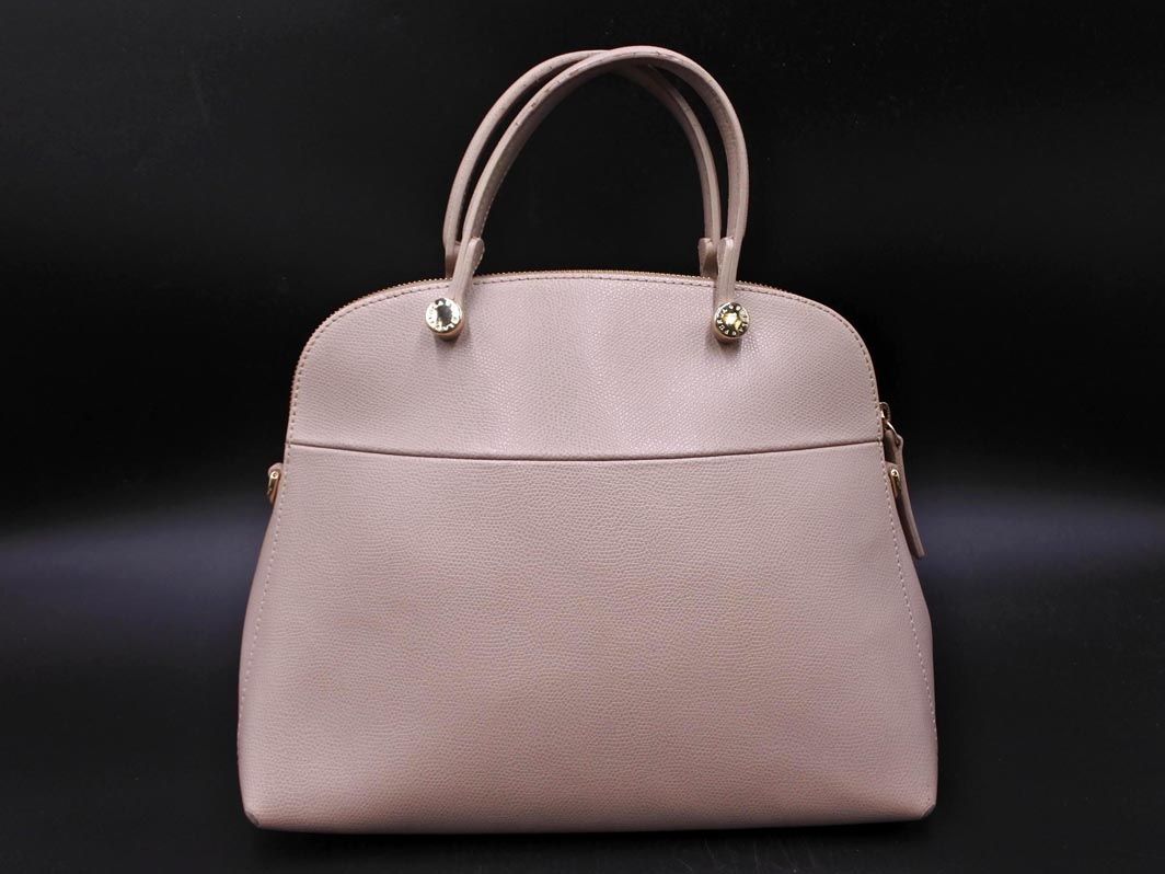 FURLA フルラ 本革 レザー ハンド バッグ ベージュ