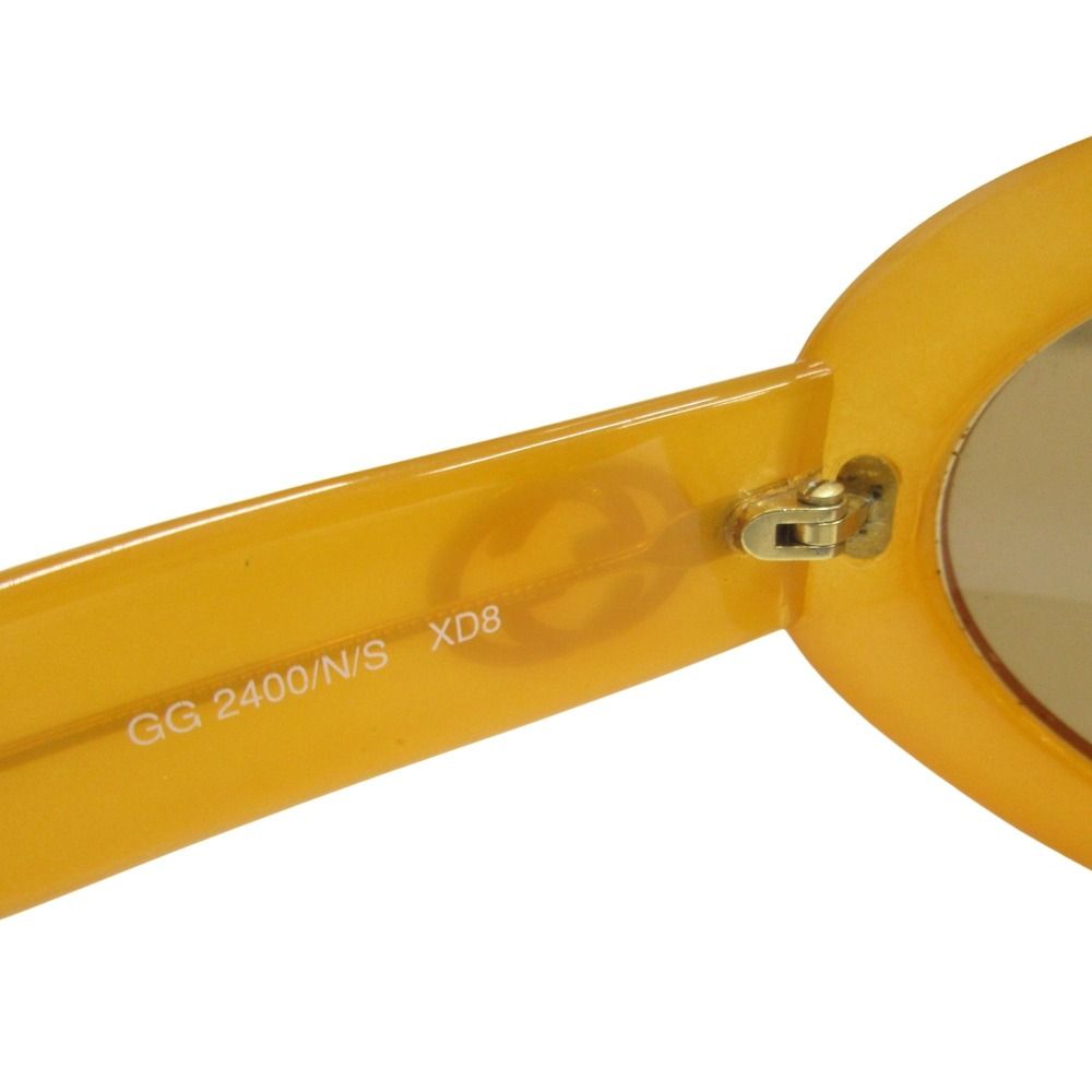 美品 GUCCI グッチ クリア サングラス アイウェア オーバルシェイプ