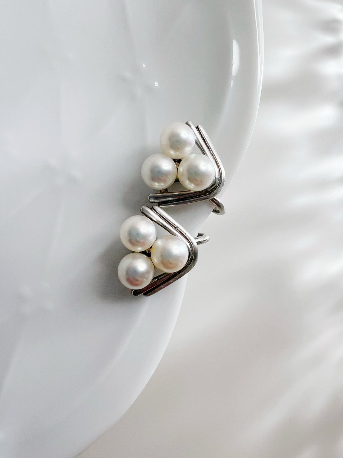 MIKIMOTO イヤリング SV 4.7g あこや真珠 4.8～5.2mm 2MR25053301-006