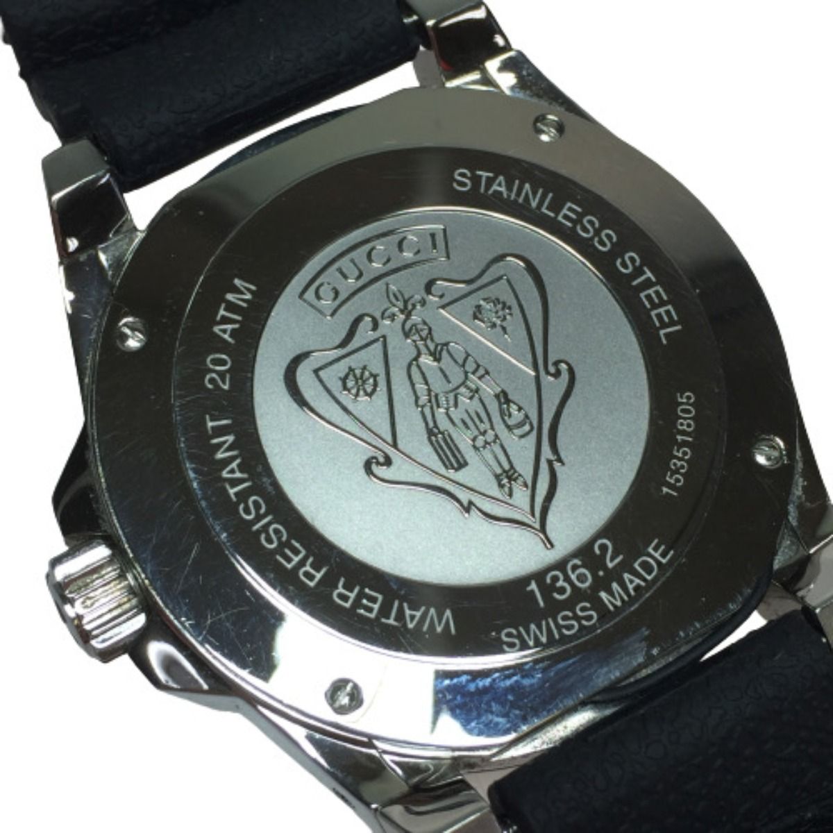 ◎◎GUCCI グッチ 136.2 DIVE ベルト社外製  クォーツ メンズ 腕時計 箱付