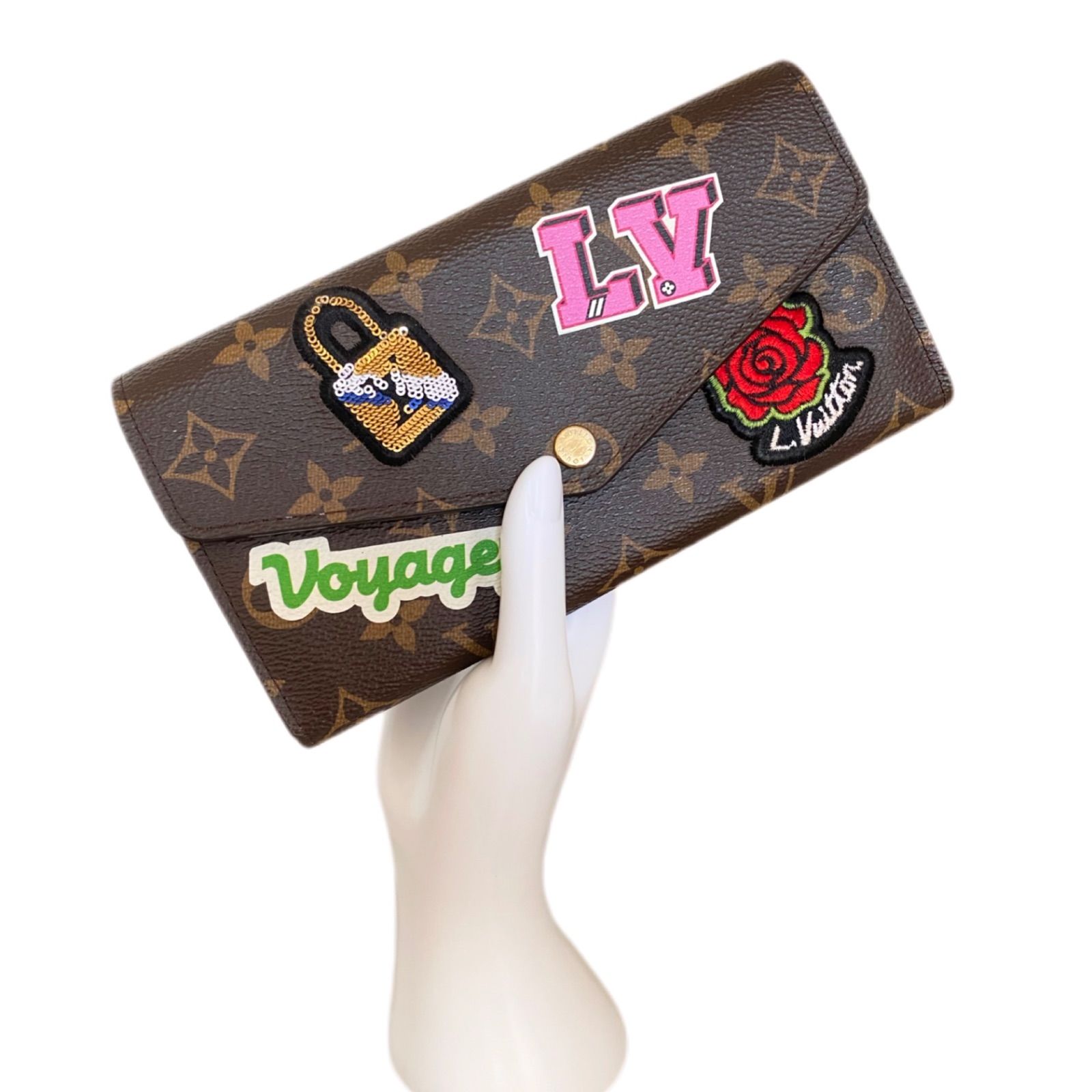 【LOUIS VUITTON】ポルトフォイユ・サラ　長財布　パッチ・ストーリーズ 楽天市場】【中古】LOUIS VUITTON ルイヴィトン ポルトフォイユ