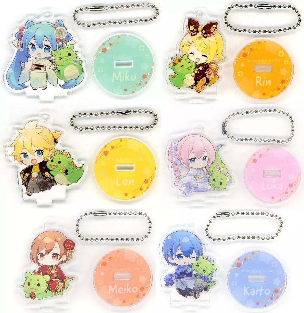 新作，100%新品 【中古】キーホルダー 全6種セット 「初音ミク New Year SHOP 2024 トレーディング アクリルスタンドキーホルダー」 キーホルダー・アクリルキーホルダー