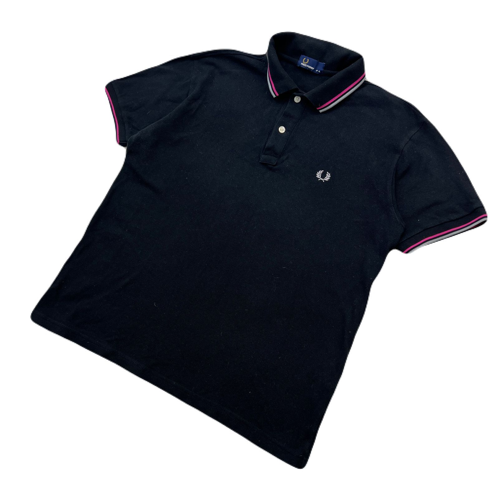 FRED PERRY ブラック ポロシャツ XL FRED PERRY ポロシャツ 限定展開 PERRY/フレッドペリー The Fred