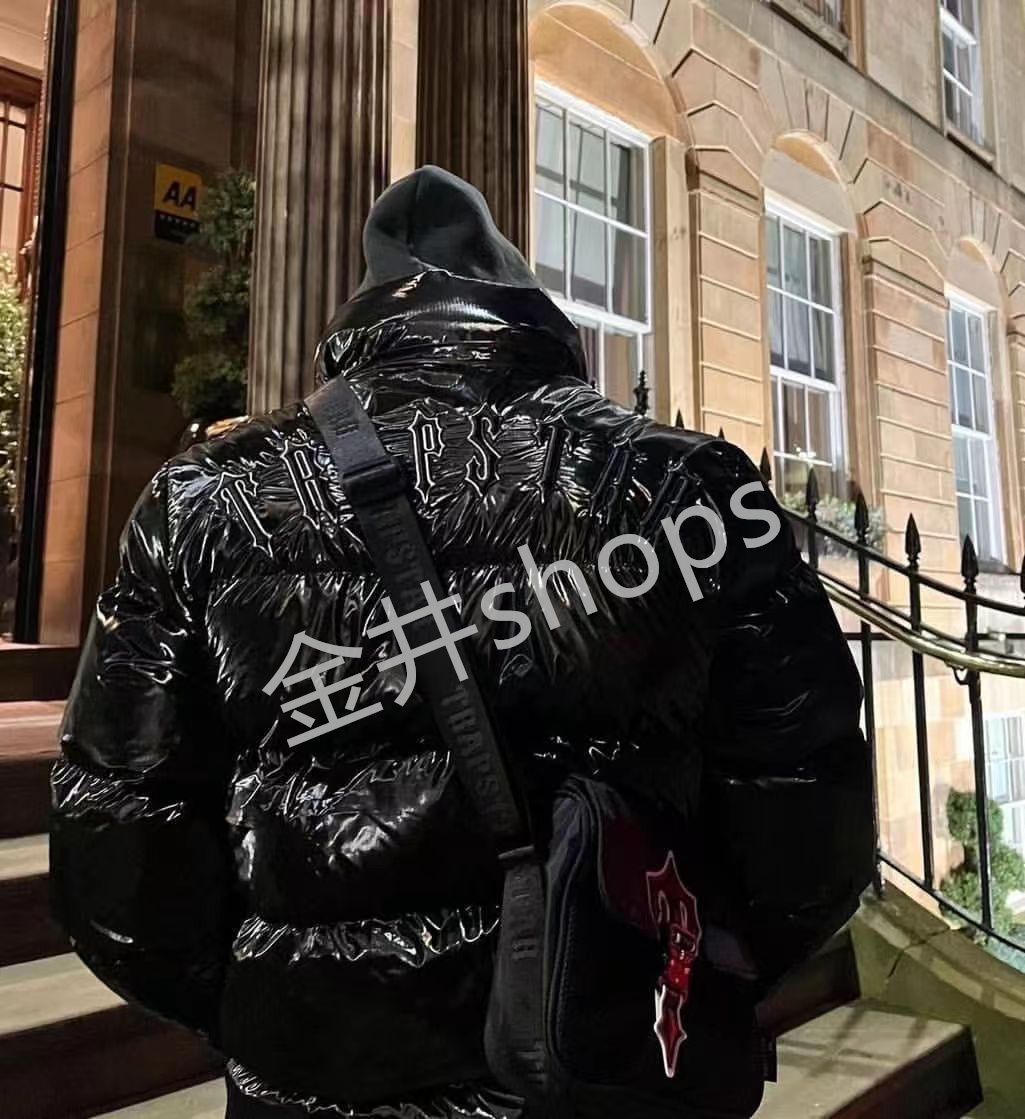 トラップスター ブラックダウン TRAPSTAR トラップスター ダウン ジャケット ブラック バックロゴ L