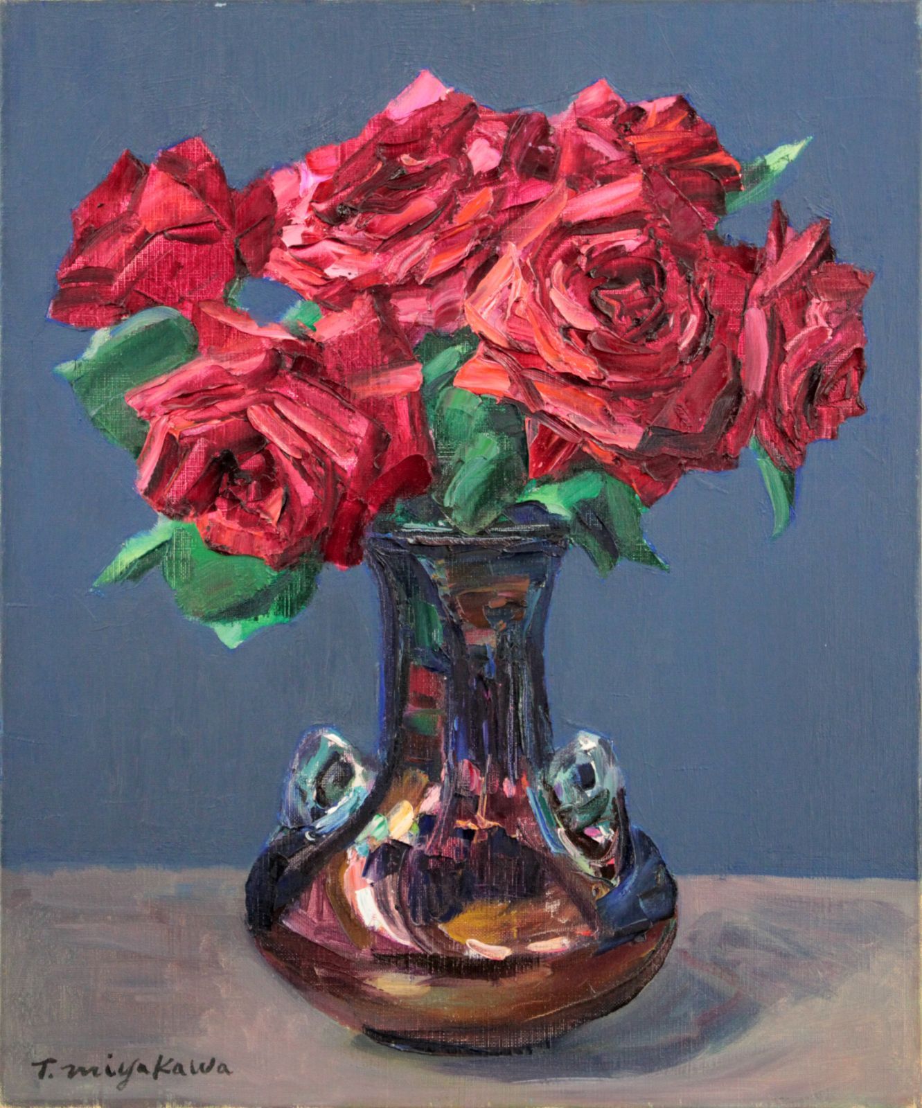 宮川魏 「薔薇」 油絵・油彩画 絵画 宮川魏 「薔薇」 油絵・油彩画 絵画 - メルカリ