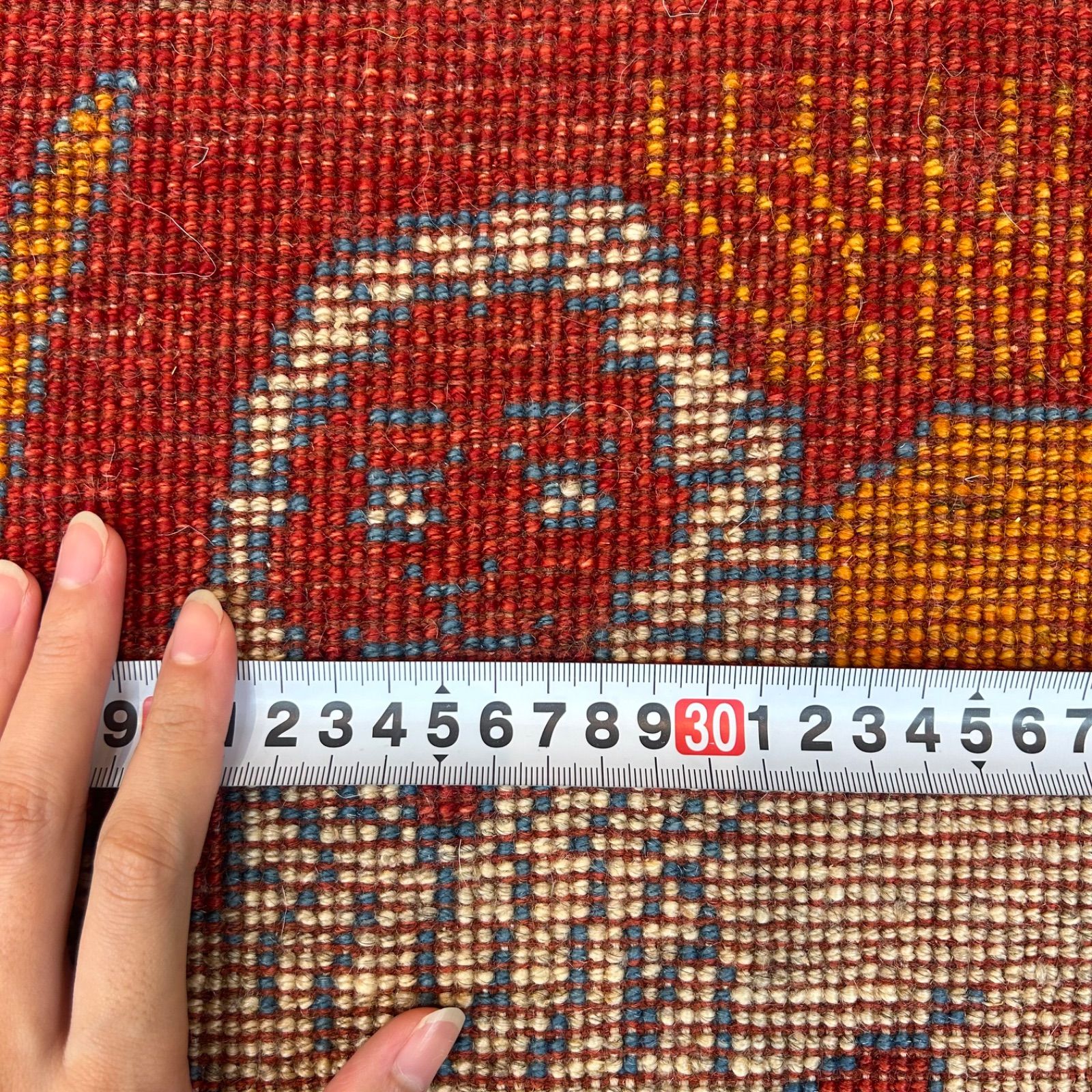 ギャッベ イラン産 手織りカーペット 40×60cm インテリアラグ 草木染め 玄関 タペストリー チェリーベアギャッベ チェリーベアギャッベ40×60 MARWIL-DEMENAGEMENTS_CH