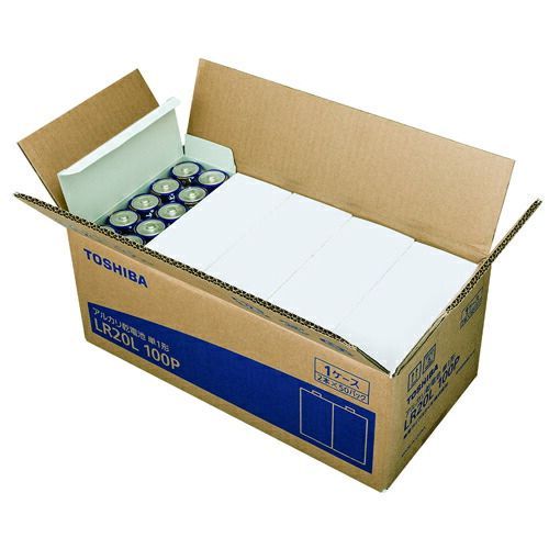 アルカリ乾電池 単１ １００本パックLR20L 100P 東芝