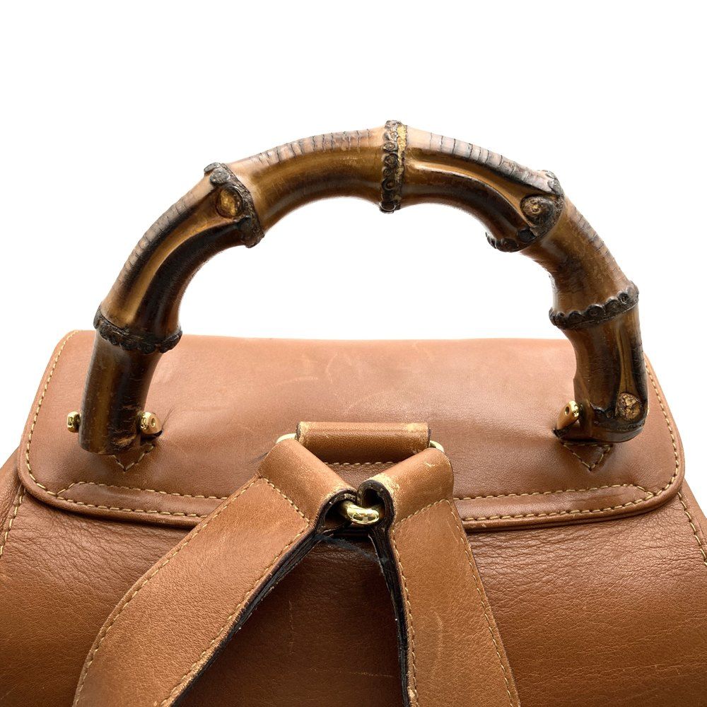GUCCI グッチ 003 58 リュック・デイパック バンブー レザー