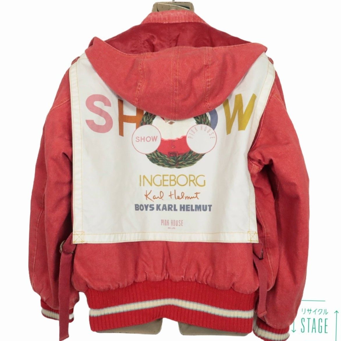 PINK HOUSEクリスマス柄ブルゾン ピンクハウス☆ゼッケン付きジップアップブルゾン クリスマス