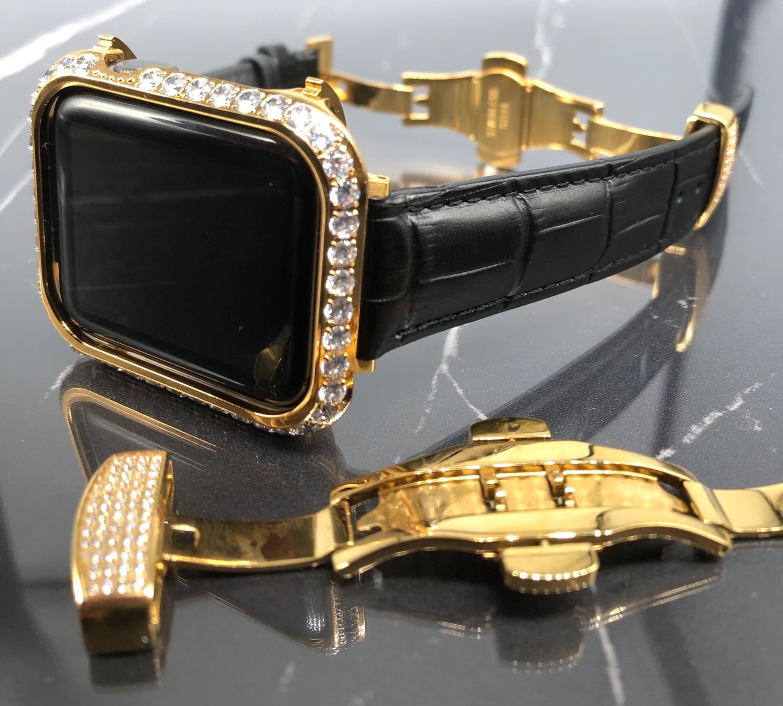 エルメス　アップルウォッチバンド　ゴールド　38/40/41mm対応♡箱あり♡ アップルウォッチ バンド二重巻き,Compatible with Apple Watch
