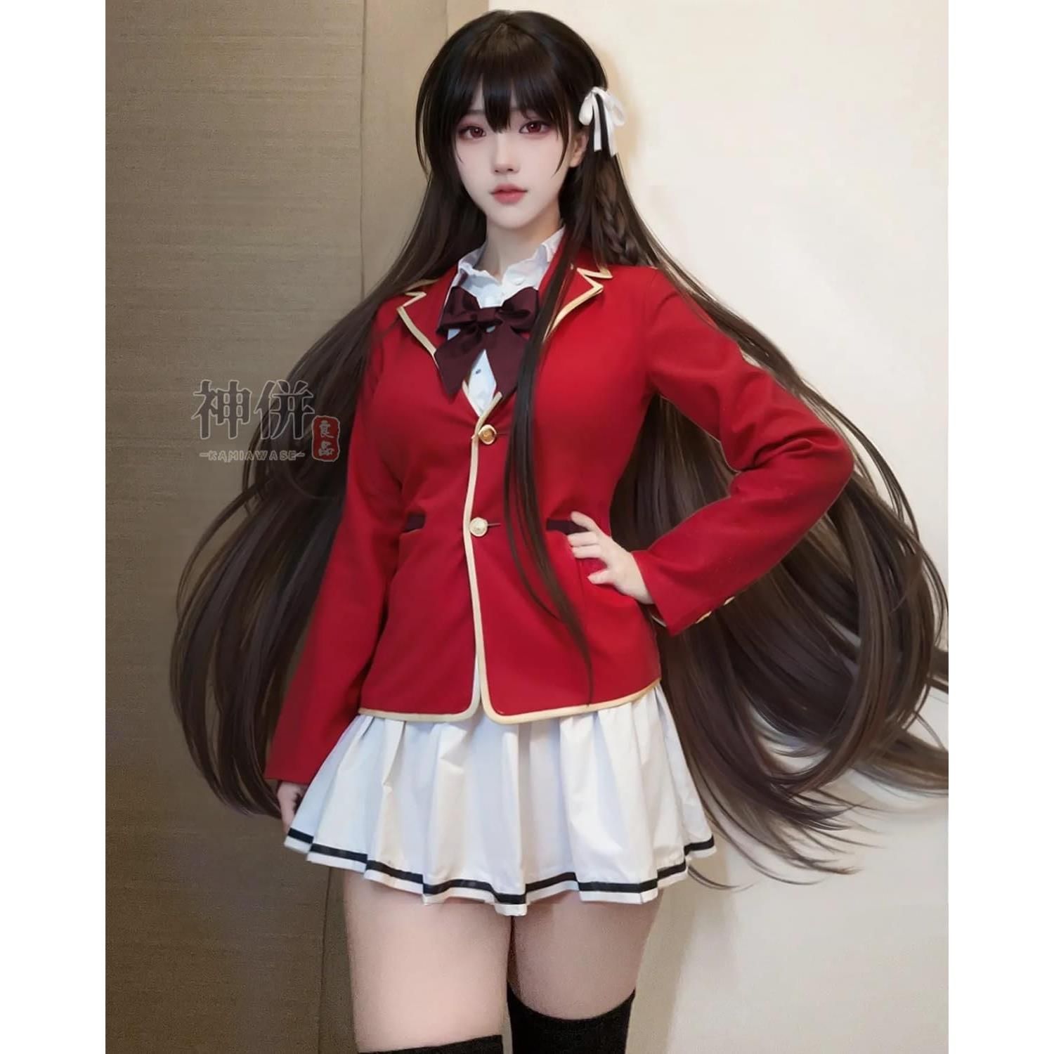 Amazon.co.jp: [神併良品] 堀北鈴音 コスプレ ウィッグ付き 女子