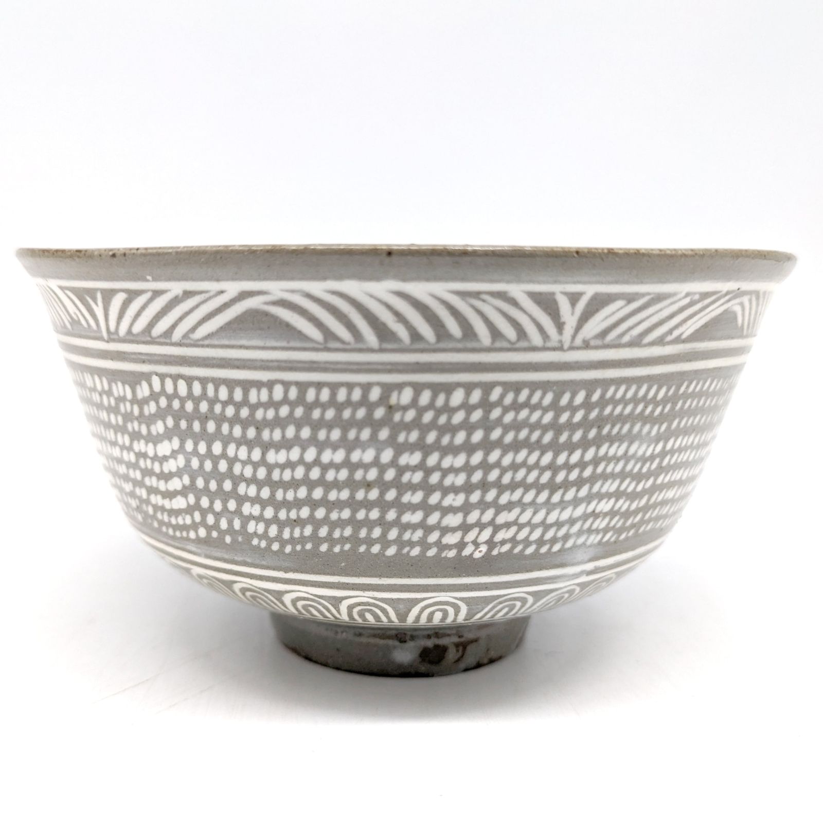 茶道具 抹茶 椀 with silver 京焼 加藤泰一造 牙白磁鎬茶碗 共