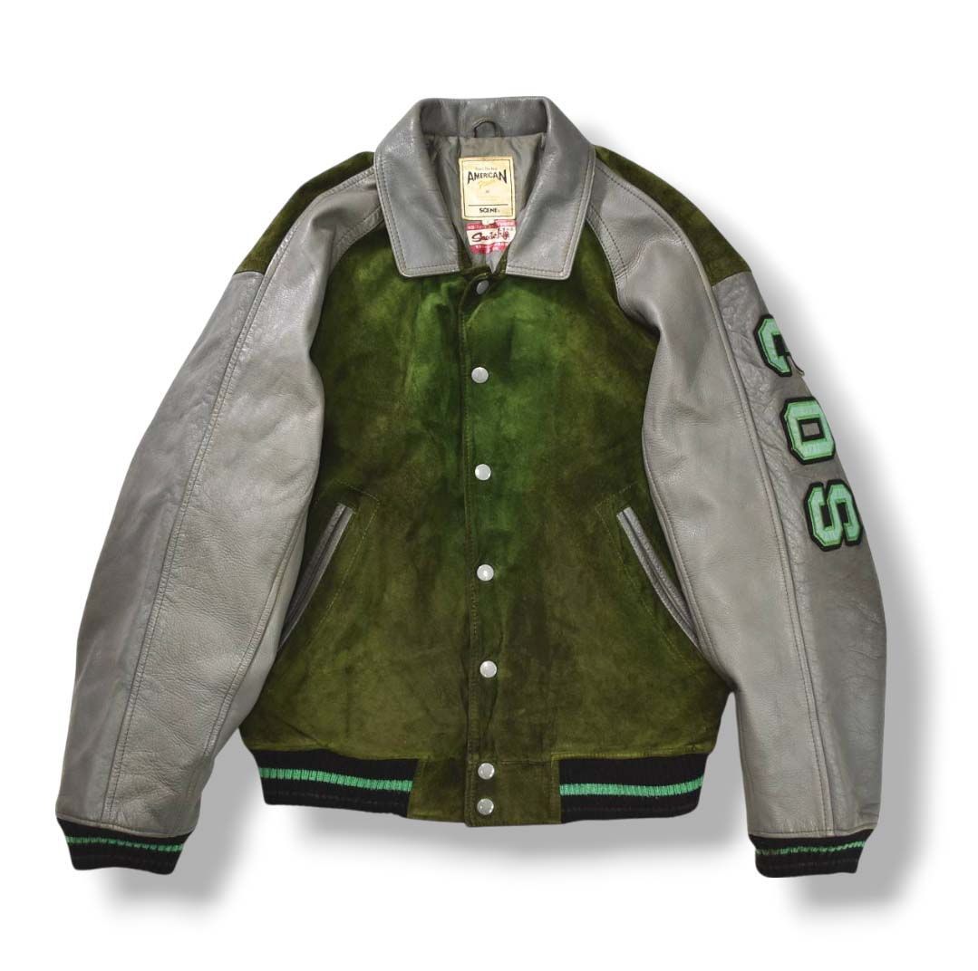 入手困難】 90sヴィンテージ シーン SCENE アーチロゴ オールレザー