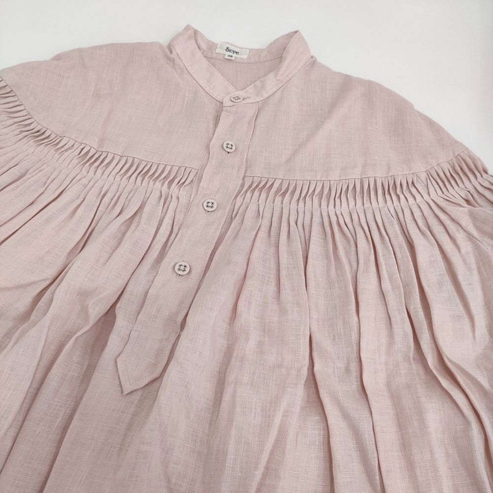 Scye 高密度リネンタックブラウス サイズ38 1224-31446 プルオーバー  