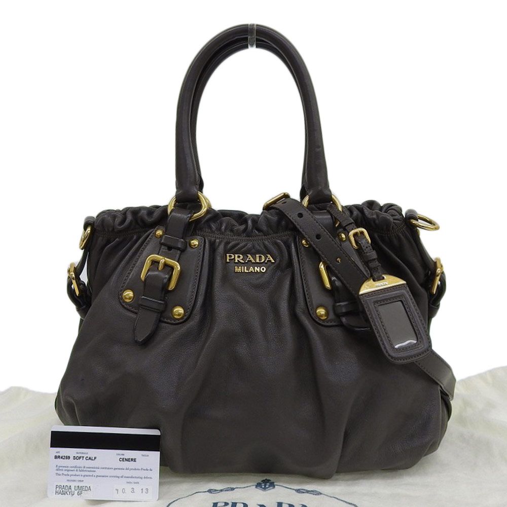 本物保証】 保・布袋付 超美品 プラダ PRADA 2WAYバッグ BR4259 