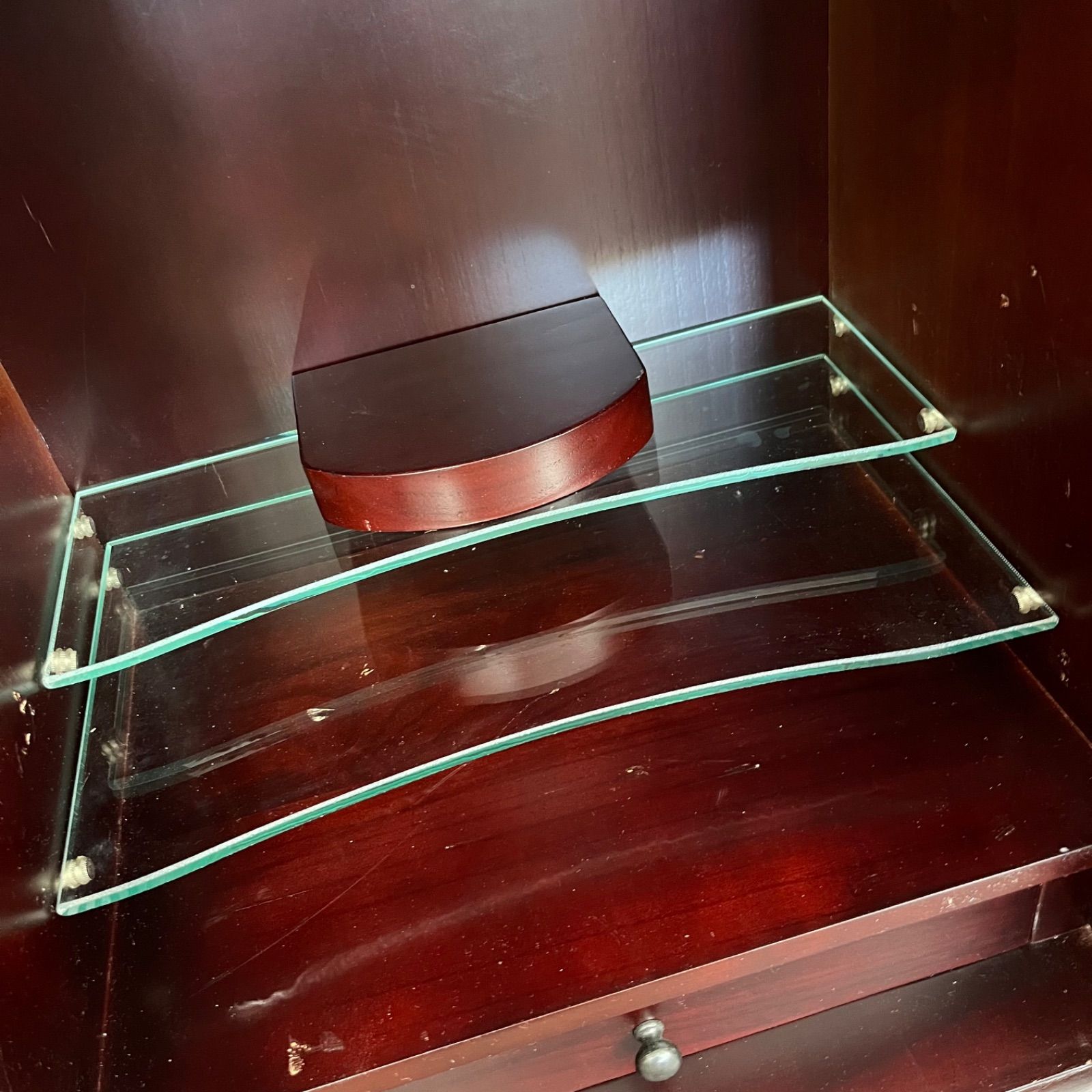 ピュアローズアンティーク調 上置き 仏壇 〔約幅48×奥行32×高さ55cm〕 引き出し付き ガラス 木製 〔仏間 お仏壇〕 モダン仏壇 本体のみ ピアフ 〔高さ146.5 幅53 奥行45.5cm〕 国産 日本