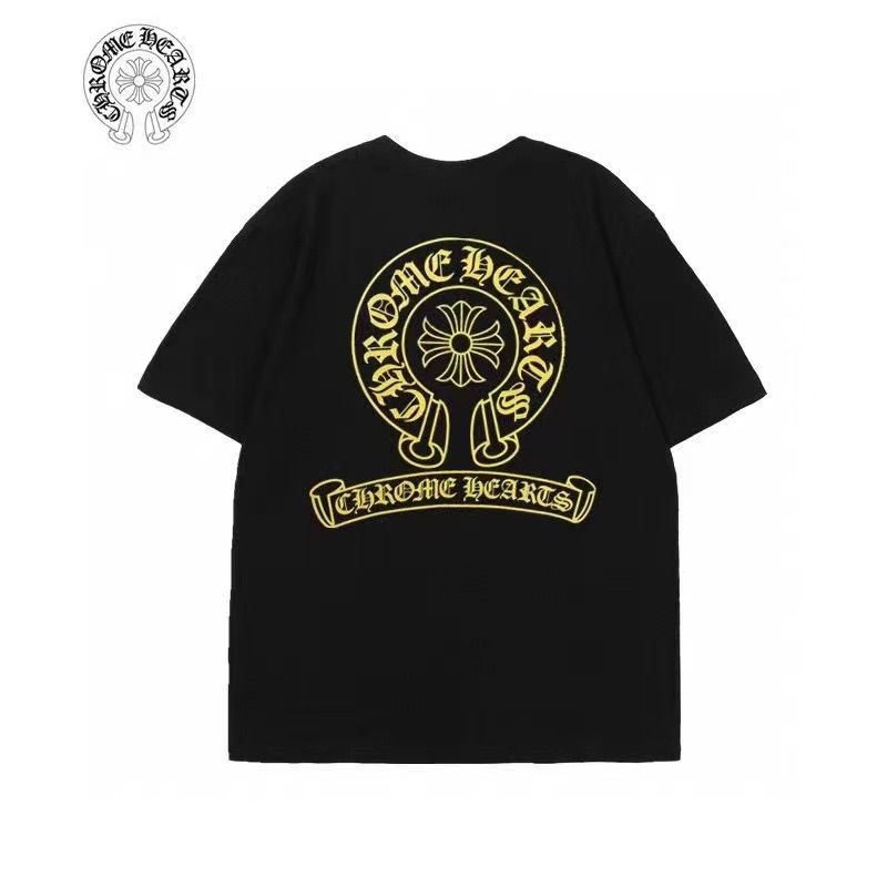 Chrome Hearts クロムハーツ Tシャツ オーバーサイズ プリント プリント シャツ コットン レディース メンズ ユニセックス 並行輸入品 M L XL 2XL 3XL ブラック グレー ホワイト