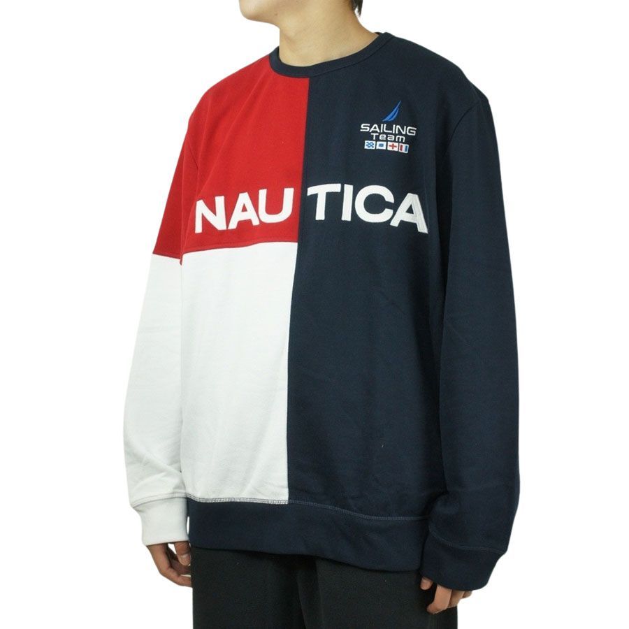 ノーティカ NAUTICA メンズ スエットプルオーバー LOGO COLOR BLOCK