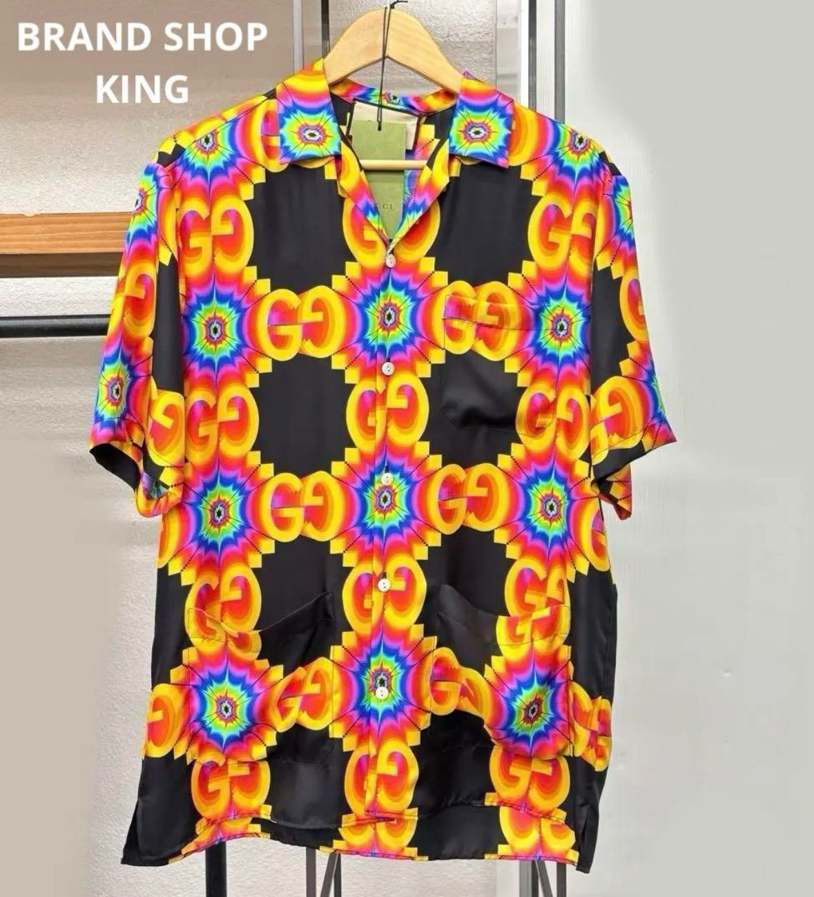 GUCCI シルクシャツ カレイドスコープ メンズ ♥ 9475