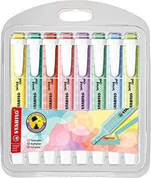 STABILO スタビロ 蛍光ペン スイングクール パステル 8色セット 275-8-08-1