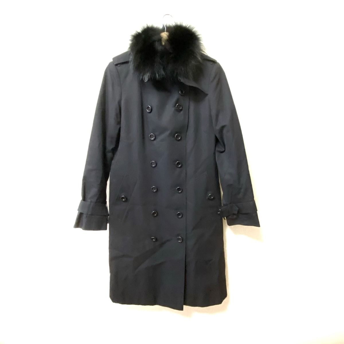 美品 BURBERRY London トレンチコート ブラック 38 Burberry LONDONトレンチコート 黒 Lサイズ バーバリー