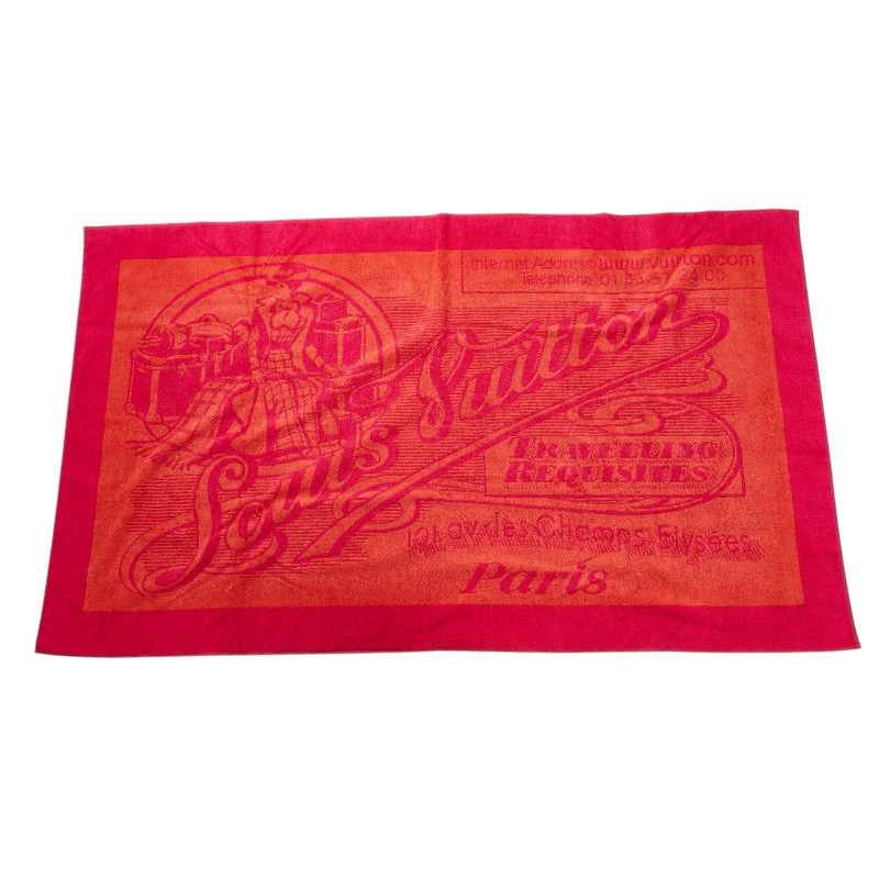 ルイ ヴィトン ビーチタオル オレンジ ピンク コットン レディース LOUIS VUITTON 214-07102