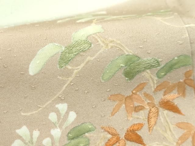 平和屋本店□極上 創業460年・千總 訪問着 刺繍 遠山草木文 暈し染め