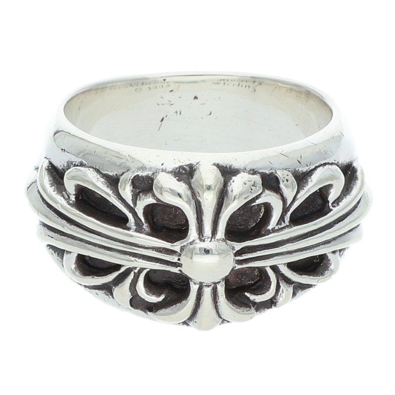 2025年新作。 クロムハーツ FLRL CRS フローラルクロス シルバーリング メンズ 16号 絶対にあなたの一番選択！