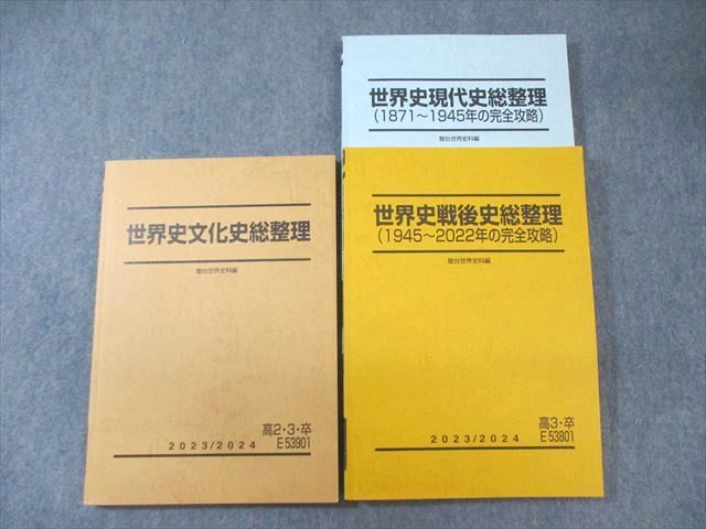 駿台 世界史文化史/現代史総整理(1871〜1945年の完全攻略)/(1945年〜2022年の完全攻略) 計3冊 035M0D 駿台 世界史文化史/現代史総整理(1871～1945年の完全攻略)/(1945