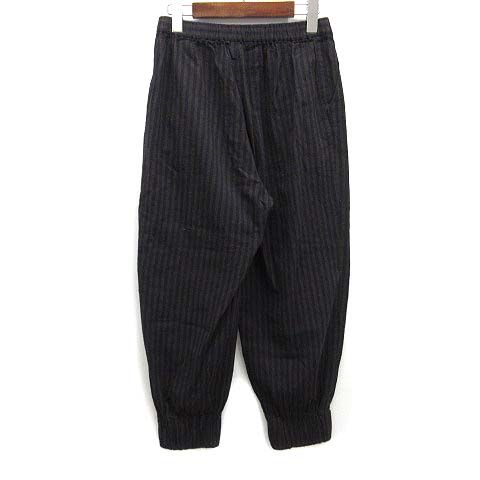  石見銀山 群言堂 綿キャッチングワッシャー セットアップ プルオーバー パンツ 紺 茶 ネイビー ブラウン 2025夏 パンツスーツ上下 ビジネススーツ