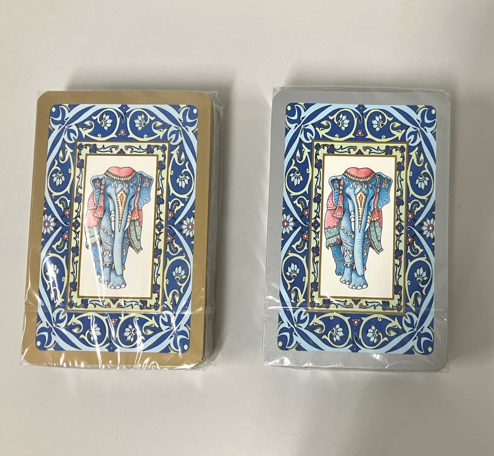 【希少・美品】 ウェッジウッド　ブルーエレファント　トランプ２セット入りボックス 希少・美品】 ウェッジウッド ブルーエレファント トランプ2セット