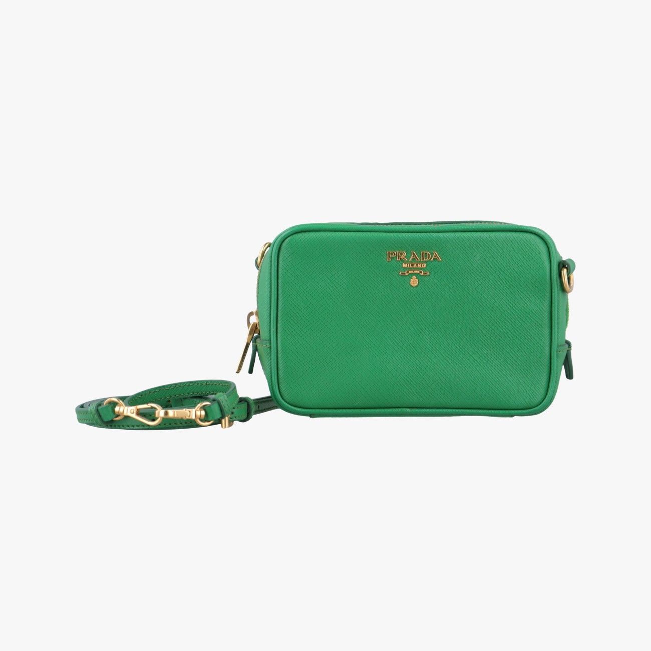 プラダPradaヴィッテロ フェニックス カメラバッググリーンサフィアーノレザー1N167431|D