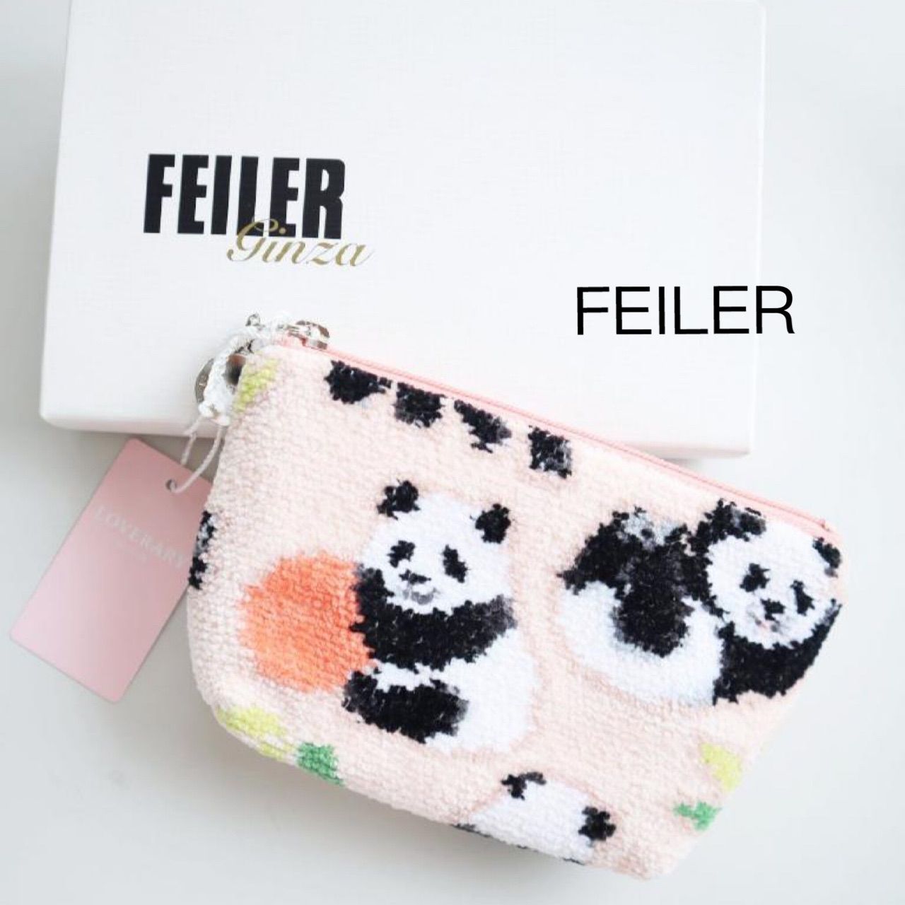 未使用】 ☆FEILER フェイラー コロコロパンダ ポーチ 日本製