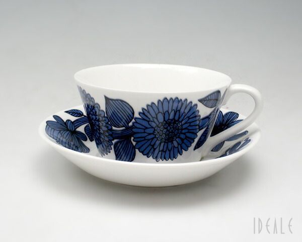 新品 グスタフスベリ ブルーアスター 495-08/3 ティーカップ＆ソーサー